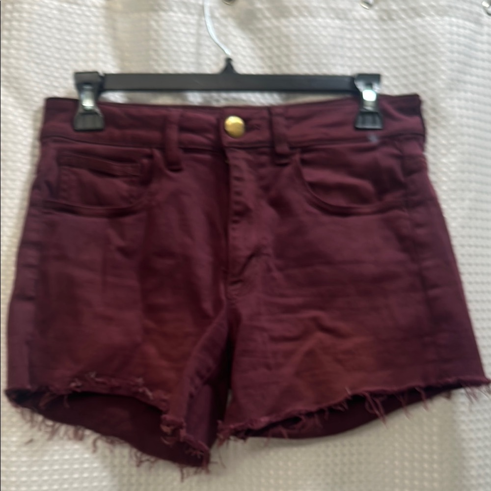 American Eagle Outfitters Dark Red Jean Shorts